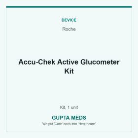 Accu-Chek Active Glucometer Kit — Roche, Kit, 1 unit. Available at Gupta Meds pharmacy, Cuttack.