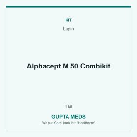 Alphacept M 50 Combikit — Lupin, 1 kit. Available at Gupta Meds pharmacy, Cuttack.