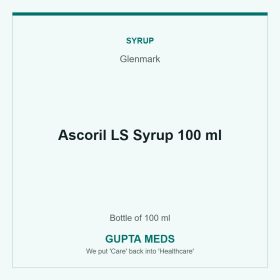 Ascoril LS Syrup 100 ml — Glenmark, Bottle of 100 ml. Available at Gupta Meds pharmacy, Cuttack.