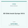 BD Glide Insulin Syringe 100 IU — Becton Dickinson, 1 piece. Available at Gupta Meds pharmacy, Cuttack.