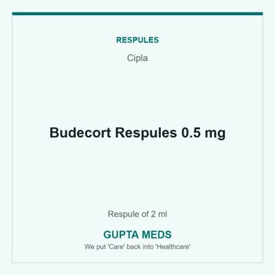Budecort Respules 0.5 mg — Cipla, Respule of 2 ml. Available at Gupta Meds pharmacy, Cuttack.