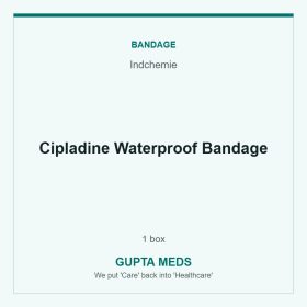 Cipladine Waterproof Bandage — Indchemie, 1 box. Available at Gupta Meds pharmacy, Cuttack.