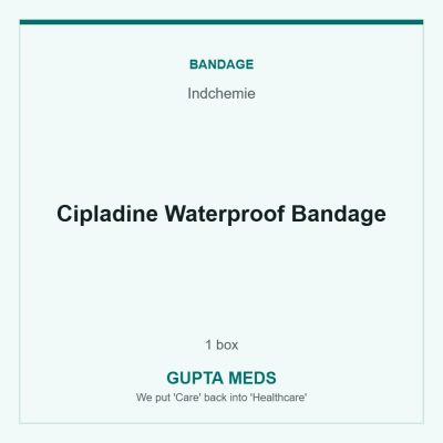 Cipladine Waterproof Bandage — Indchemie, 1 box. Available at Gupta Meds pharmacy, Cuttack.