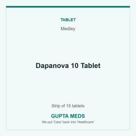 Dapanova 10 Tablet — Medley, Strip of 15 tablets. Available at Gupta Meds pharmacy, Cuttack.