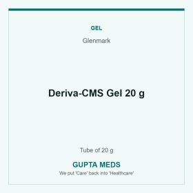 Deriva-CMS Gel 20 g — Glenmark, Tube of 20 g. Available at Gupta Meds pharmacy, Cuttack.