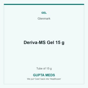 Deriva-MS Gel 15 g — Glenmark, Tube of 15 g. Available at Gupta Meds pharmacy, Cuttack.