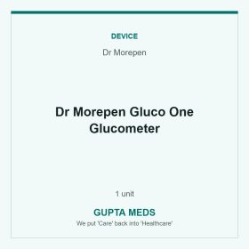 Dr Morepen Gluco One Glucometer — Dr Morepen, 1 unit. Available at Gupta Meds pharmacy, Cuttack.