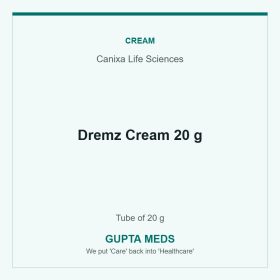Dremz Cream 20 g — Canixa Life Sciences, Tube of 20 g. Available at Gupta Meds pharmacy, Cuttack.