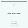 Dytor Plus 5 Tablet — Cipla, Strip of 15 tablets. Available at Gupta Meds pharmacy, Cuttack.