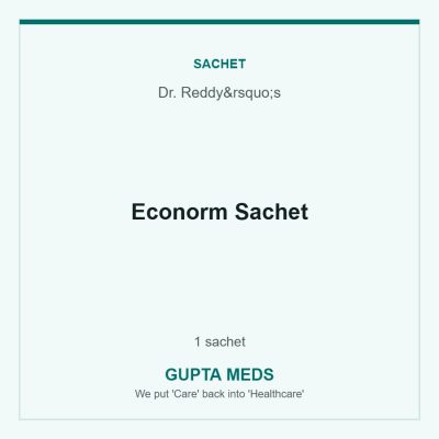 Econorm Sachet — Dr. Reddy&rsquo;s, 1 sachet. Available at Gupta Meds pharmacy, Cuttack.