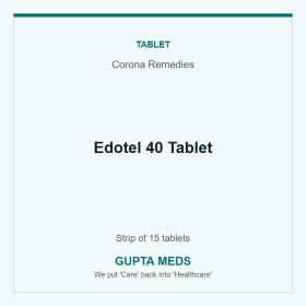 Edotel 40 Tablet — Corona Remedies, Strip of 15 tablets. Available at Gupta Meds pharmacy, Cuttack.