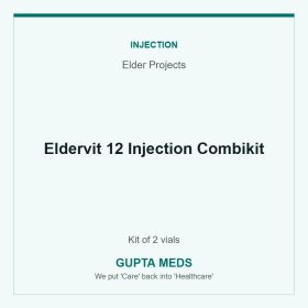 Eldervit 12 Injection Combikit — Elder Projects, Kit of 2 vials. Available at Gupta Meds pharmacy, Cuttack.