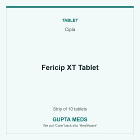 Fericip XT Tablet — Cipla, Strip of 10 tablets. Available at Gupta Meds pharmacy, Cuttack.