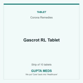 Gascrot RL Tablet — Corona Remedies, Strip of 10 tablets. Available at Gupta Meds pharmacy, Cuttack.