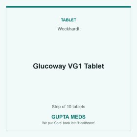 Glucoway VG1 Tablet — Wockhardt, Strip of 10 tablets. Available at Gupta Meds pharmacy, Cuttack.