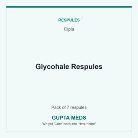 Glycohale Respules — Cipla, Pack of 7 respules. Available at Gupta Meds pharmacy, Cuttack.