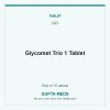 Glycomet Trio 1 Tablet — USV, Strip of 10 tablets. Available at Gupta Meds pharmacy, Cuttack.