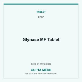 Glynase MF Tablet — USV, Strip of 10 tablets. Available at Gupta Meds pharmacy, Cuttack.