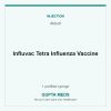 Influvac Tetra Influenza Vaccine — Abbott, 1 prefilled syringe. Available at Gupta Meds pharmacy, Cuttack.