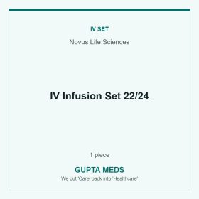 IV Infusion Set 22/24 — Novus Life Sciences, 1 piece. Available at Gupta Meds pharmacy, Cuttack.