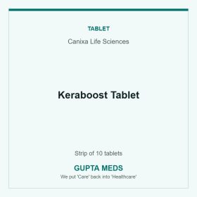 Keraboost Tablet — Canixa Life Sciences, Strip of 10 tablets. Available at Gupta Meds pharmacy, Cuttack.