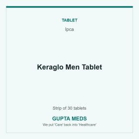 Keraglo Men Tablet — Ipca, Strip of 30 tablets. Available at Gupta Meds pharmacy, Cuttack.