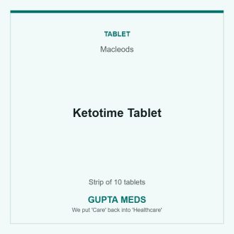Ketotime Tablet — Macleods, Strip of 10 tablets. Available at Gupta Meds pharmacy, Cuttack.
