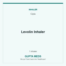 Levolin Inhaler — Cipla, 1 inhaler. Available at Gupta Meds pharmacy, Cuttack.