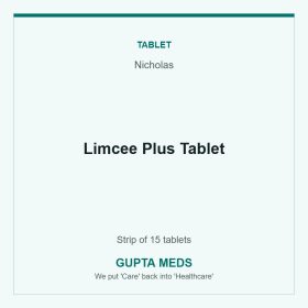 Limcee Plus Tablet — Nicholas, Strip of 15 tablets. Available at Gupta Meds pharmacy, Cuttack.