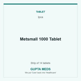 Metsmall 1000 Tablet — Ipca, Strip of 14 tablets. Available at Gupta Meds pharmacy, Cuttack.