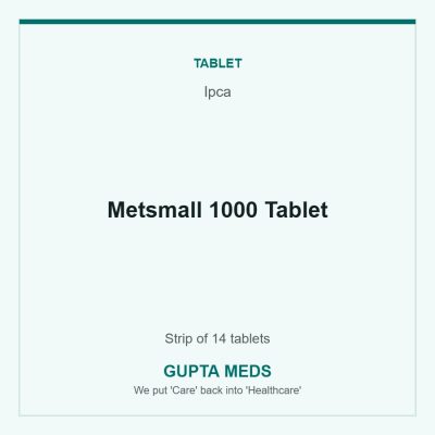 Metsmall 1000 Tablet — Ipca, Strip of 14 tablets. Available at Gupta Meds pharmacy, Cuttack.