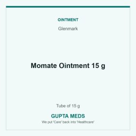 Momate Ointment 15 g — Glenmark, Tube of 15 g. Available at Gupta Meds pharmacy, Cuttack.