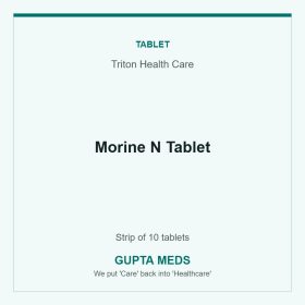 Morine N Tablet — Triton Health Care, Strip of 10 tablets. Available at Gupta Meds pharmacy, Cuttack.