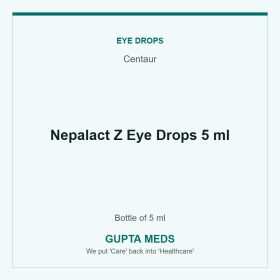 Nepalact Z Eye Drops 5 ml — Centaur, Bottle of 5 ml. Available at Gupta Meds pharmacy, Cuttack.