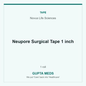 Neupore Surgical Tape 1 inch — Novus Life Sciences, 1 roll. Available at Gupta Meds pharmacy, Cuttack.
