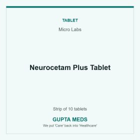 Neurocetam Plus Tablet — Micro Labs, Strip of 10 tablets. Available at Gupta Meds pharmacy, Cuttack.
