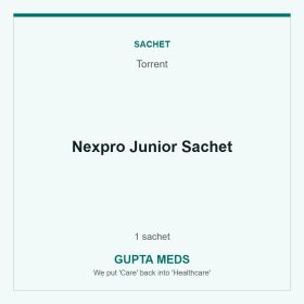 Nexpro Junior Sachet — Torrent, 1 sachet. Available at Gupta Meds pharmacy, Cuttack.