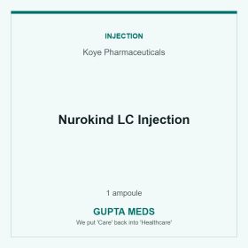 Nurokind LC Injection — Koye Pharmaceuticals, 1 ampoule. Available at Gupta Meds pharmacy, Cuttack.
