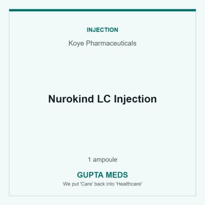 Nurokind LC Injection — Koye Pharmaceuticals, 1 ampoule. Available at Gupta Meds pharmacy, Cuttack.
