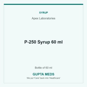 P-250 Syrup 60 ml — Apex Laboratories, Bottle of 60 ml. Available at Gupta Meds pharmacy, Cuttack.