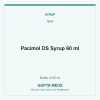 Pacimol DS Syrup 60 ml — Ipca, Bottle of 60 ml. Available at Gupta Meds pharmacy, Cuttack.