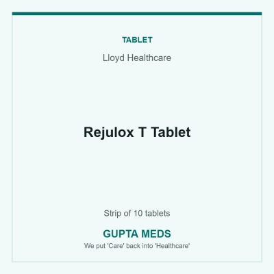 Rejulox T Tablet — Lloyd Healthcare, Strip of 10 tablets. Available at Gupta Meds pharmacy, Cuttack.