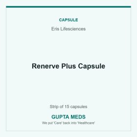 Renerve Plus Capsule — Eris Lifesciences, Strip of 15 capsules. Available at Gupta Meds pharmacy, Cuttack.