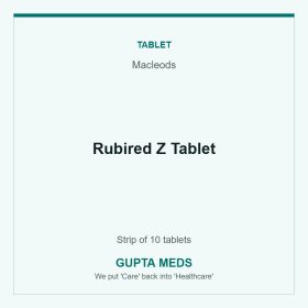 Rubired Z Tablet — Macleods, Strip of 10 tablets. Available at Gupta Meds pharmacy, Cuttack.