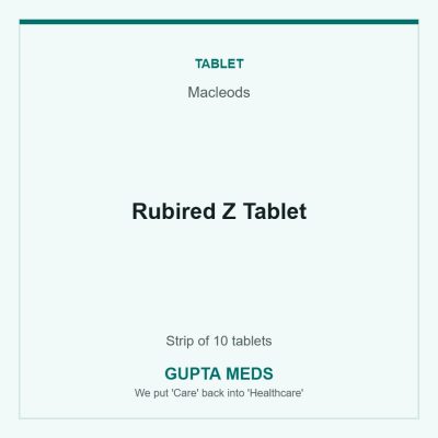 Rubired Z Tablet — Macleods, Strip of 10 tablets. Available at Gupta Meds pharmacy, Cuttack.