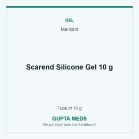 Scarend Silicone Gel 10 g — Mankind, Tube of 10 g. Available at Gupta Meds pharmacy, Cuttack.