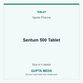 Sentum 500 Tablet — Ajanta Pharma, Strip of 4 tablets. Available at Gupta Meds pharmacy, Cuttack.