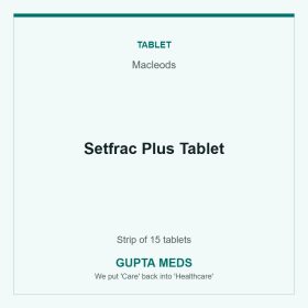 Setfrac Plus Tablet — Macleods, Strip of 15 tablets. Available at Gupta Meds pharmacy, Cuttack.