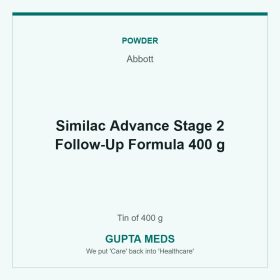Similac Advance Stage 2 Follow-Up Formula 400 g — Abbott, Tin of 400 g. Available at Gupta Meds pharmacy, Cuttack.