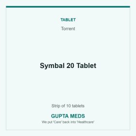 Symbal 20 Tablet — Torrent, Strip of 10 tablets. Available at Gupta Meds pharmacy, Cuttack.